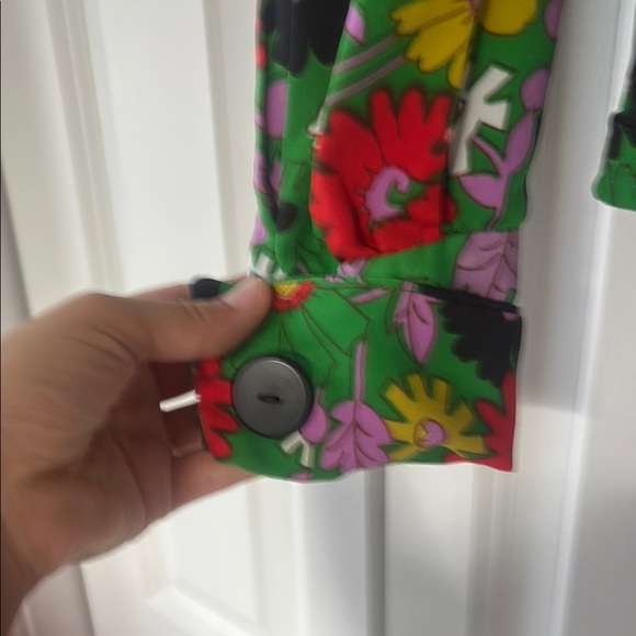 Vintage Green Floral Women's Blazer/Jacket - Picture 3 of 8